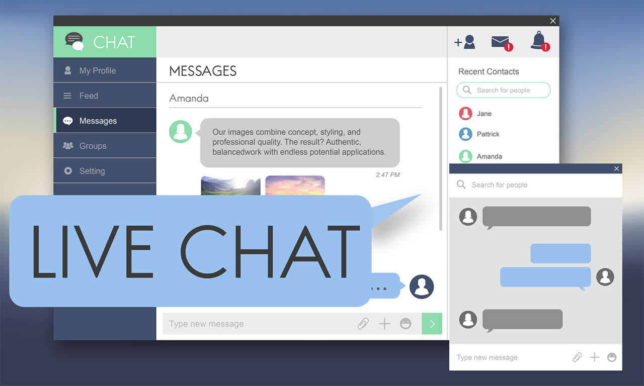 Live chat support and management ansacom